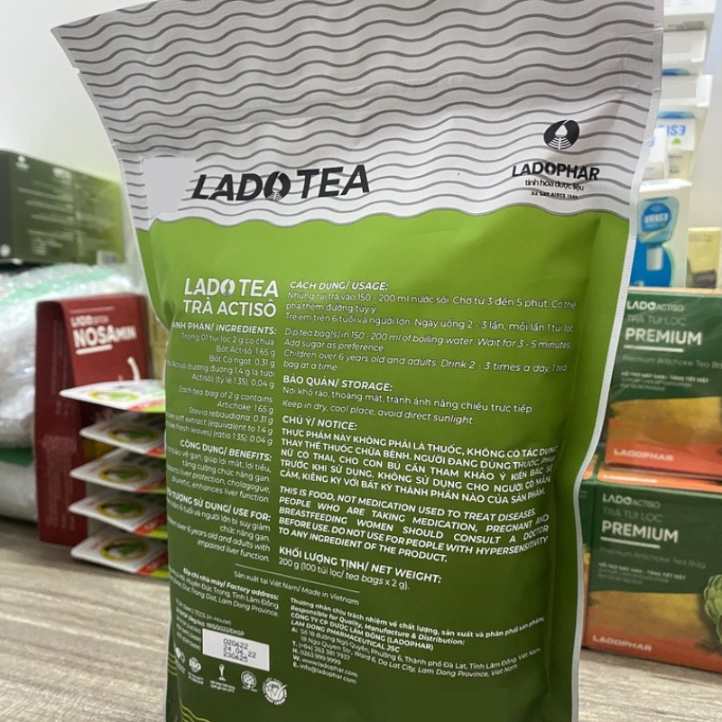 Trà Actiso Lado Tea Giúp Thanh Lọc Cơ Thể - 100 Túi Lọc x 2g 5 Trà Actiso Lado Tea Giúp Thanh Lọc Cơ Thể - 100 Túi Lọc x 2g