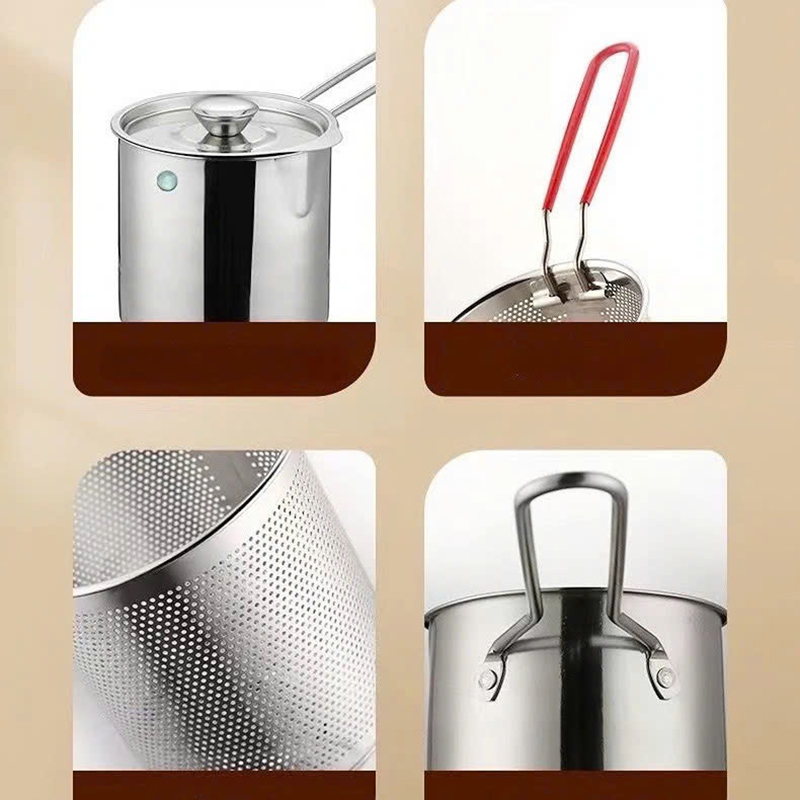 26049_z6242201178231-ef25e72ecd354b65d5f13f6177647587_20250122122328-2.jpg Ca Lọc Dầu Bằng Thép Có Lưới Lọc Cặn Và Tạp Chất - Nồi Chiên Ngập Dầu Mini Có Tay Cầm 1,2L 13x14x12cm - CLD02