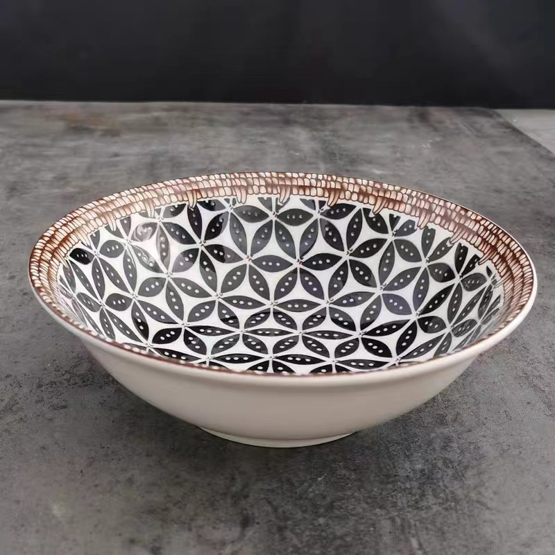 Tô Sứ Hình Nón Họa Tiết Vẽ Bằng Tay Cao Cấp 20x20x8cm 13 Tô Sứ Hình Nón Họa Tiết Vẽ Bằng Tay Cao Cấp 20x20x8cm