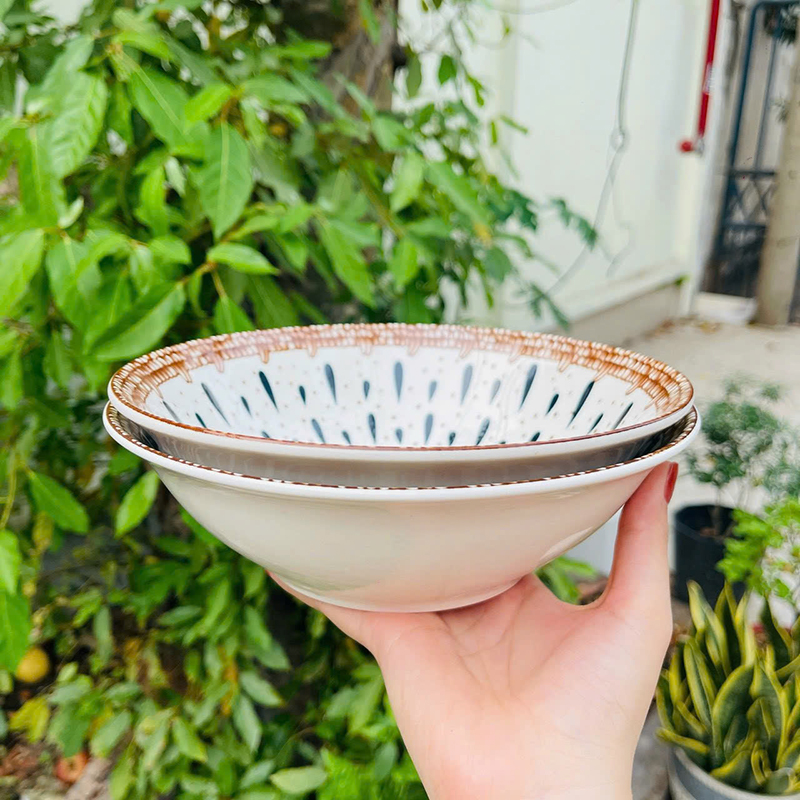 26052_z6242206874110-8d4b6d5fe4950409664322d1a612f0f7_20250122153729-2.jpg Tô Sứ Hình Nón Họa Tiết Vẽ Bằng Tay Cao Cấp 20x20x8cm - TSHN01