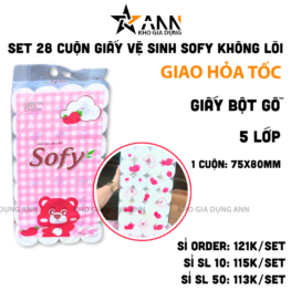Set 28 Cuộn Giấy Vệ Sinh Sofy - Giấy Vệ Sinh Không Lõi Cao Cấp - KG01