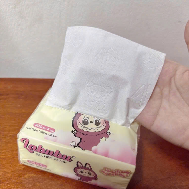 26086_z6251641220316-e025467ac41837d13d83f56332735176_20250206104204-2.jpg Set 10 Gói Túi Khăn Giấy Rút 4 Lớp 300 Tờ Cao Cấp - Khăn Giấy Rút Labubu Đa Năng 12x18cm - KGR02