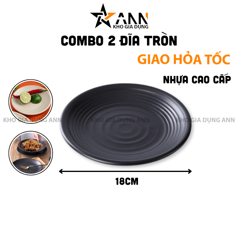 26092_418_20250320121329.png Combo 2 Đĩa Nhựa Cao Cấp - Dĩa Đựng Trái Cây Thực Phẩm 18cm - DTN01