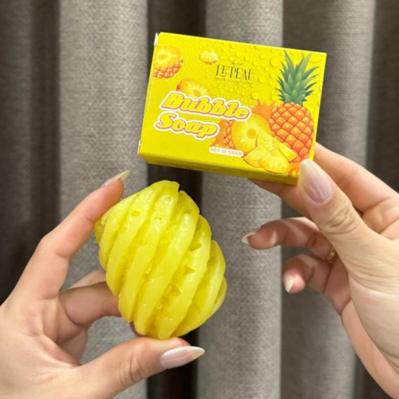 26106_phu-photoroom-3_20250210114713-2.png Xà Bông Tắm Trắng Body Khóm Bubble Soap 65g & Bưởi Vita Soap 85g Le Peau - Combo 2 (1 Khóm + Tặng 1 Bưởi) - XBTTB