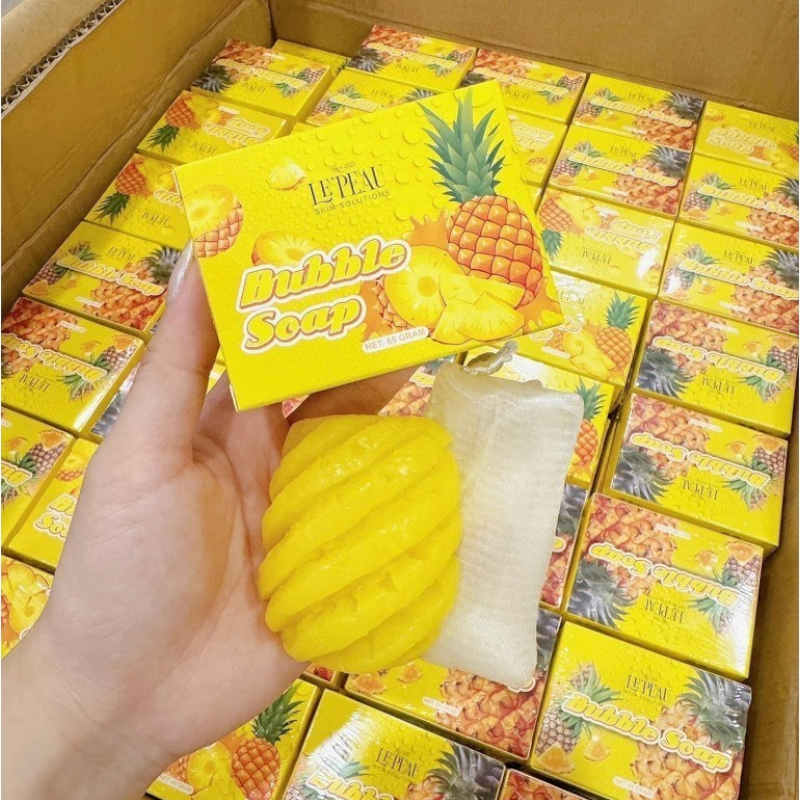 Xà Bông Tắm Trắng Body Khóm Bubble Soap 65g Le Peau - Combo 2 (1 Khóm + Tặng 1 Khóm) 5 Xà Bông Tắm Trắng Body Khóm Bubble Soap 65g Le Peau - Combo 2 (1 Khóm + Tặng 1 Khóm)