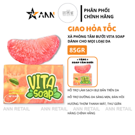 Xà Bông Rửa Mặt Trắng Da Bưởi Vita Soap 85g Le Peau - Combo 2 (1 Bưởi + Tặng 1 Bưởi) - XBTTBB