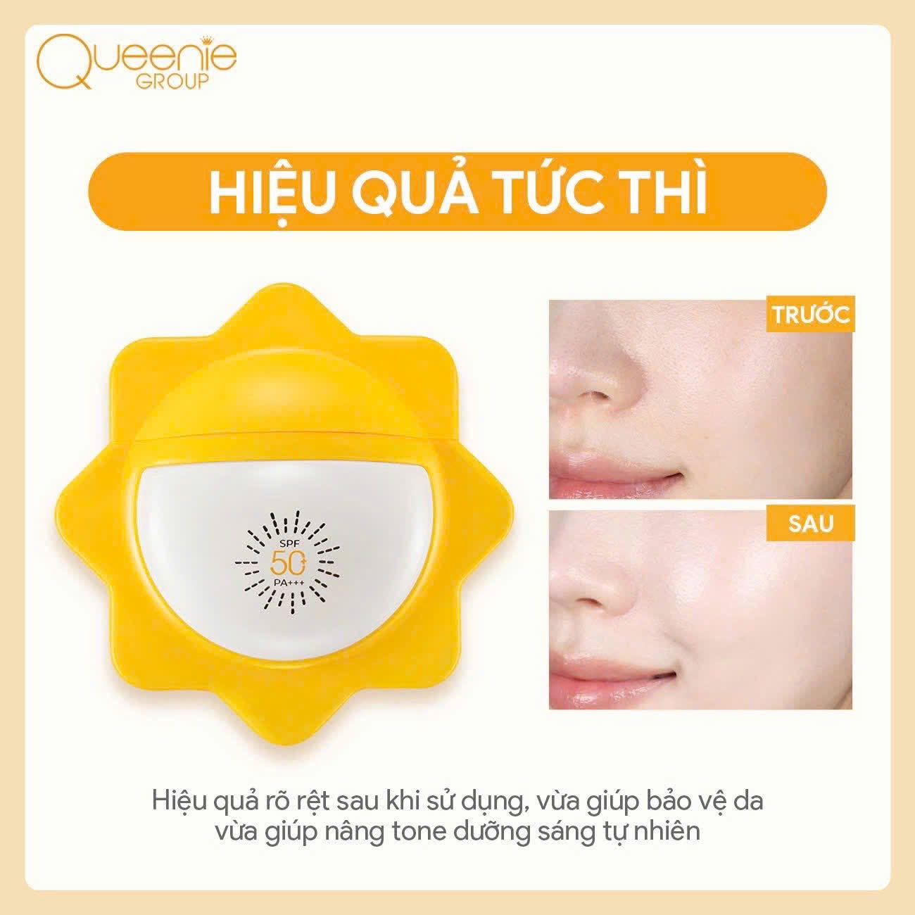 Kem Chống Nắng Queenie Skin SPF50 PA+++ Dành Cho Da Hỗn Hợp Và Dầu 60g 8 Kem Chống Nắng Queenie Skin SPF50 PA+++ Dành Cho Da Hỗn Hợp Và Dầu 60g
