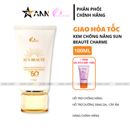 Kem Chống Nắng Sun Beauté Charme SPF 50+/ PA++++ 50g - Tặng Gel Rửa Mặt 15ml - KCNCSB