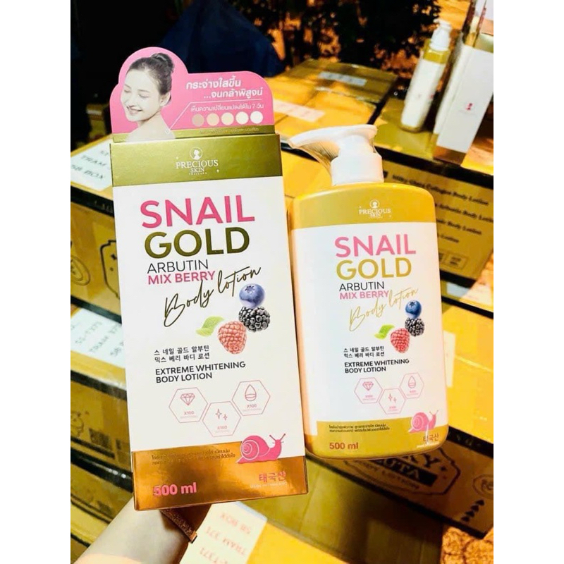 26251_7_20250414174142-3.png Sữa Dưỡng Thể Precious Skin Thái Lan Snail Gold Arbutin Mixed Berry Hỗ Trợ Dưỡng Sáng Da 500ml - 8859690410833