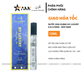 Nước Hoa Dubai Hv Luxury D & G Kings 12ml Mùi Nam Cao Cấp - Hương Thơm Nam Tính Cuốn Hút - NHDHL11