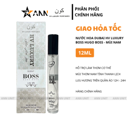 Nước Hoa Dubai Hv Luxury Boss Hugo Boss 12ml Mùi Nam Cao Cấp - Hương Thơm Nam Tính Thanh Lịch - NHDHL13