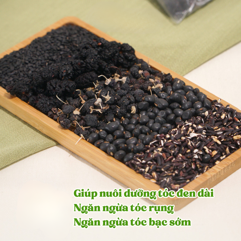 Trà Ngũ Hắc Mè Đen Túi Zip 150g 10 Gói 10 Trà Ngũ Hắc Mè Đen Túi Zip 150g 10 Gói