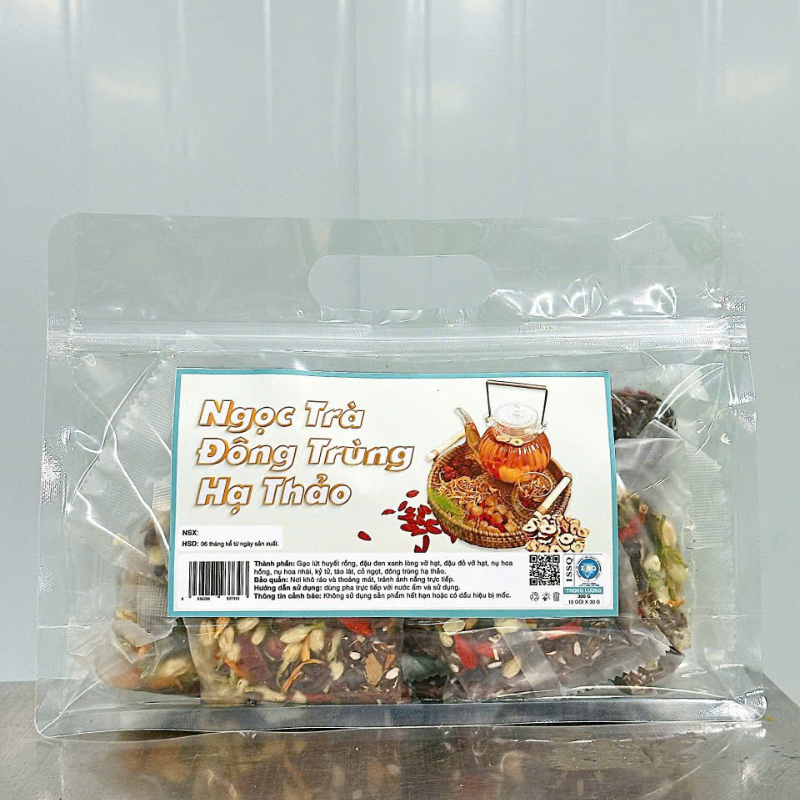 Trà Đông Trùng Hạ Thảo 300g Túi Zip 10 Gói 10 Trà Đông Trùng Hạ Thảo 300g Túi Zip 10 Gói