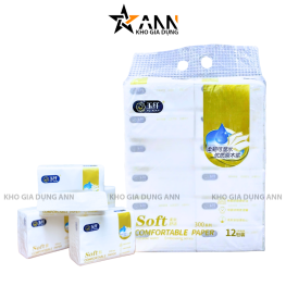 Túi 12 Gói Khăn Giấy Ăn Soft Yuxian Nội Địa Trung Cao Cấp - KGR05
