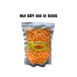 Nui Sấy Bơ Cay - Nui Sấy Gia Vị Thơm Ngon Túi Zip 500g - NSBCTZ500G