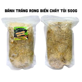 Bánh Tráng Rong Biển Cháy Tỏi Thơm Ngon Túi Zip 500g - BTRBCTTZ500G