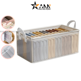 Hộp Vải Để Đồ Xếp Gọn Chống Thấm Đa Năng - Giỏ Đựng Quần Áo Khung Thép 47x28x20cm - HVDD02