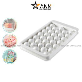 Khay Nhựa Làm Đá Bi Tròn Dày 33 Viên Size 18cm - KDND02