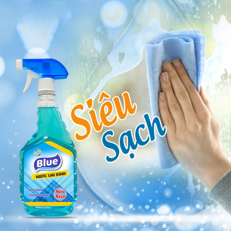 Nước Lau Kính Blue - Nước Làm Sạch Kính 650ml 6 Nước Lau Kính Blue - Nước Làm Sạch Kính 650ml