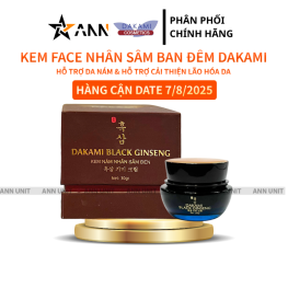 [CẬN DATE 7/8/2025] Kem Face Nám Nhân Sâm Đen Dakami Black Ginseng - Hộp Cứng Mẫu Cũ - CD8938539627080