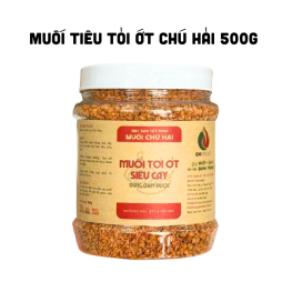 Hộp Muối Tỏi Ớt Siêu Chú Hải Thơm Ngon - Hộp 500g - MTOCHH500G