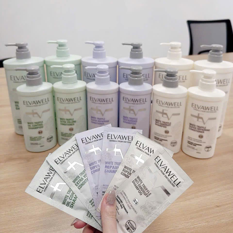 Phân phối combo Dầu Gội Xã Elvawell Màu Tím 500ml Hỗ Trợ Nuôi Dưỡng Tóc Suôn Mượt Và Phục Hồi Tóc - Tặng Gói Test Mini 10 Phân phối combo Dầu Gội Xã Elvawell Màu Tím 500ml Hỗ Trợ Nuôi Dưỡng Tóc Suôn Mượt Và Phục Hồi Tóc - Tặng Gói Test Mini