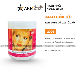 Kem Body Kích Trắng Cô Gái Tóc Xù 200g - Hỗ Trợ Cấp Ẩm Dưỡng Sáng Da Mịn Màng - KBCGTX200G