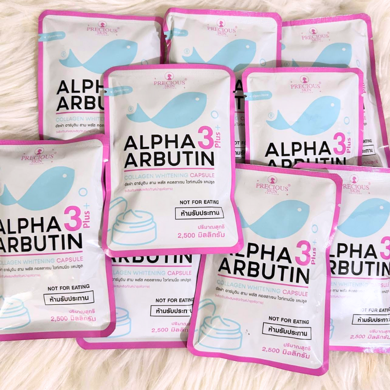 Viên Bột Kích Trắng Body Con Cá Alpha Arbutin 3 Plus+ Thái Lan Hỗ Trợ Chống Nắng - Túi 10 Viên 5 Viên Bột Kích Trắng Body Con Cá Alpha Arbutin 3 Plus+ Thái Lan Hỗ Trợ Chống Nắng - Túi 10 Viên