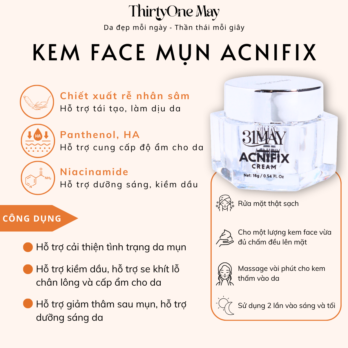 26560_14_20250821160714-5.png Combo Kem Mụn 31may Acnifix 15g & Serum Mụn 31may Acnidrop 10ml - Mỹ Phẩm Thirty One May - CBMUN31MAY