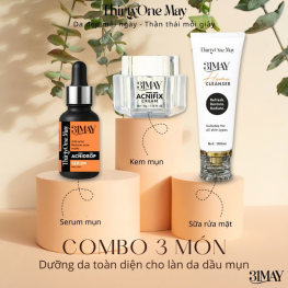 Combo Kem Face Mụn 31may Acnifix 15g + Serum Mụn 31may Acnidrop 10ml + Sữa Rửa Mặt 31may Hydra Cleanser 100ml - Mỹ Phẩm Thirty One May