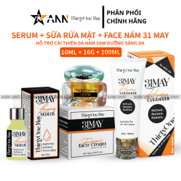 Combo Kem Nám 31may Acnifix 15g & Serum Cang Bóng 31may Acnidrop 10ml & Sữa Rửa Mặt 31may Hydra Cleanser 100ml - Mỹ Phẩm Thirty One May - CB3NAM31MAY