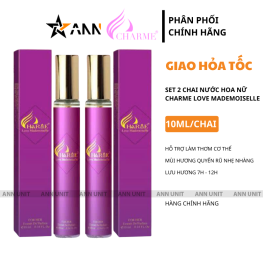Set 2 Chai Nước Hoa Nữ Charme Love Mademoiselle 10ml Mùi Thơm Thanh Lịch Tự Tin - SET2LOVEMADEMOISELLE10ML