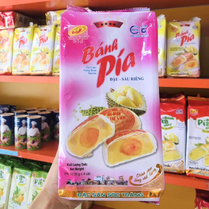 26624_12_20250828120245-1.png Bánh Pía Đậu Sầu Riêng Tân Huê Viên Màu Hồng Thơm Ngon 600g (150g x 4 cái) - BPDSRMH600G