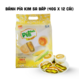Bánh Pía Kim Sa Bắp Tân Huê Viên Thơm Ngon 480g (40g x 12 cái) - 8936014311646