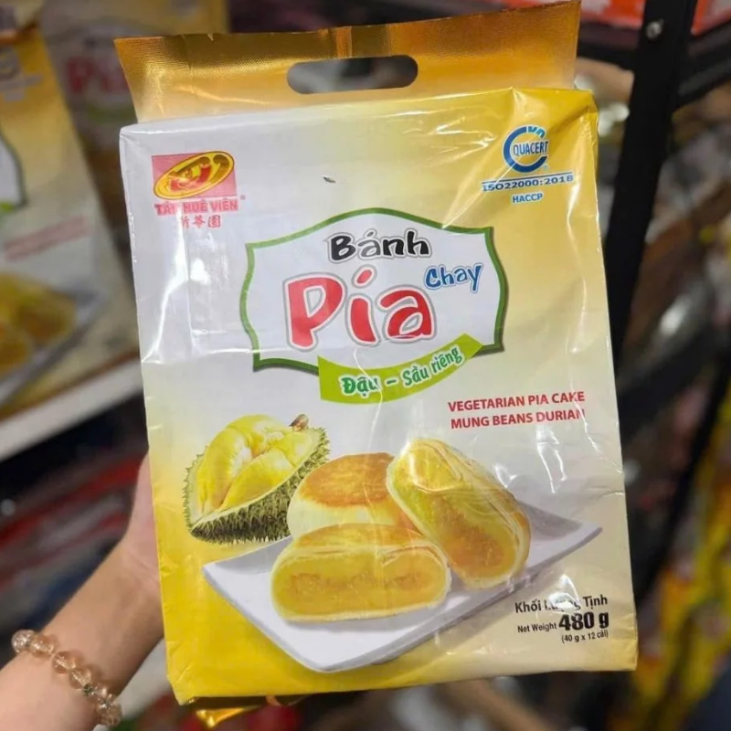 26636_85_20250828150028-1.png Bánh Pía Chay Đậu Sầu Riêng Tân Huê Viên Thơm Ngon 480g (40g x 12 cái) - 8936014316610