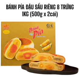 Bánh Pía Đậu Sầu Riêng Tân Huê Viên 8 Trứng 1Kg (500g x 2 cái) - BPDSG8T