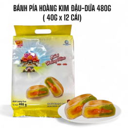Bánh Pía Hoàng Kim Đậu Dứa Tân Huê Viên 480g (40g x 12 cái) - BPHKDD
