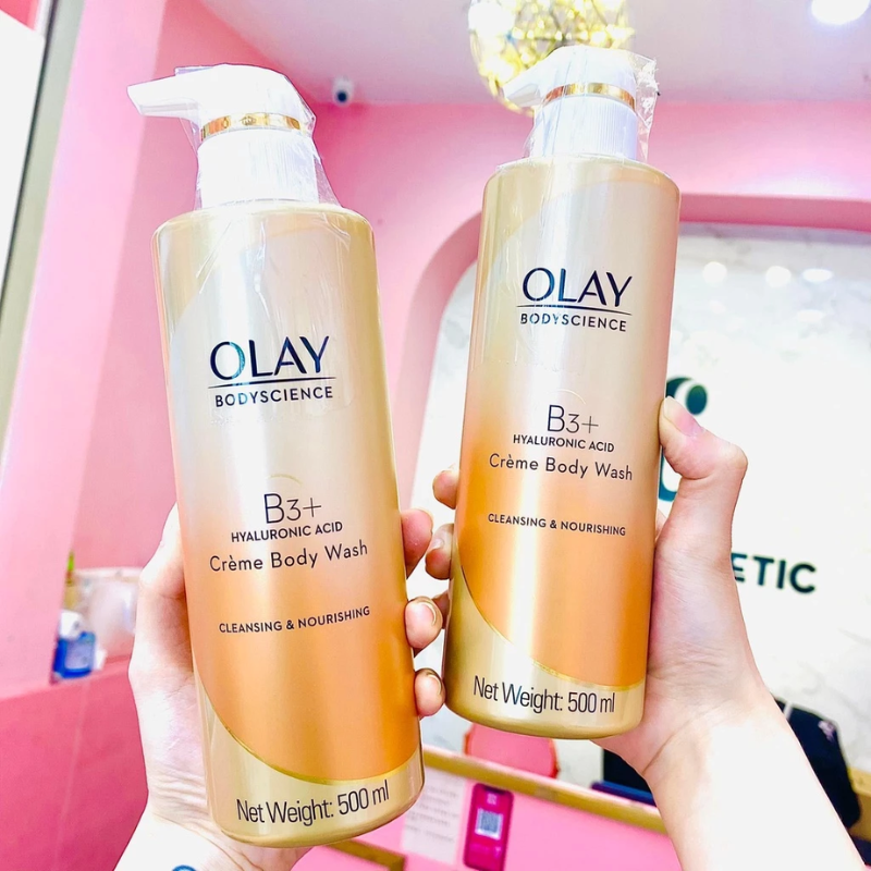 Sữa Tắm Dưỡng Sáng Da Olay B3+ Hyaluronic Acid Màu Cam 500ml 2 Sữa Tắm Dưỡng Sáng Da Olay B3+ Hyaluronic Acid Màu Cam 500ml