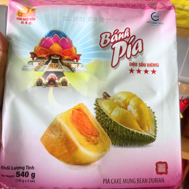 Bánh Pía Đậu Sầu Riêng Thơm Ngon 540g (135g x 4 cái) 5 Bánh Pía Đậu Sầu Riêng Thơm Ngon 540g (135g x 4 cái)