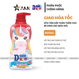 Sữa Tắm Gội Toàn Thân Cho Bé Dnee Kid Thái Lan Màu Đỏ 400ml - 8851989064475