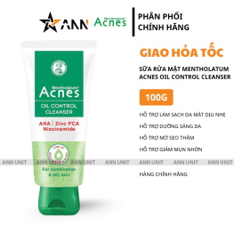 Sữa Rửa Mặt Mentholatum Acnes Oil Control Cleanser 100g - Sữa Rửa Mặt Acnes Dành Cho Da Dầu Nhờn - 8935006533837