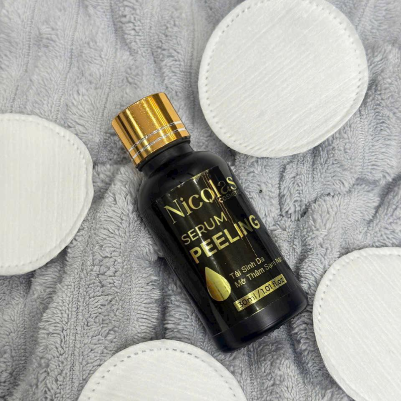 26708_10_20250906092957-1.png Combo Tái Sinh Nicolas - Serum Peeling 30ml & Kem Face Men Tảo Xanh Collagen 5g - 8938549741158