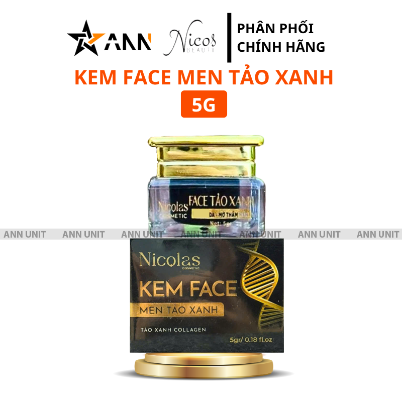 26708_23_20260323162858.png Kem Face Tái Sinh Nicolas - Kem Face Men Tảo Xanh Collagen 5g - 8938549741158