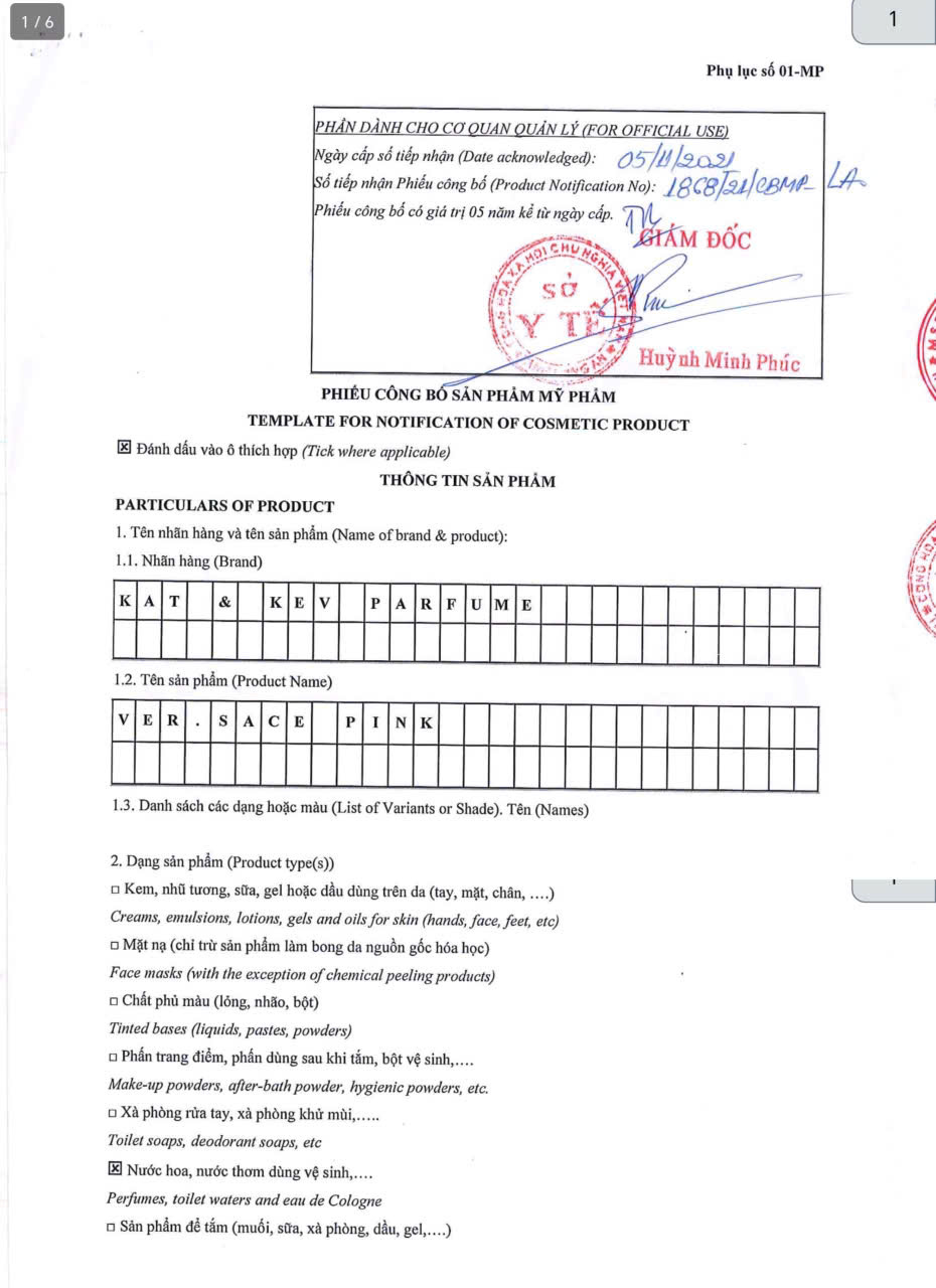 Nước Hoa Nữ Kat Kev Parfume Ver Sa Pink 50ml - Hương Thơm Ngọt Ngào Quyến Rũ 2 Nước Hoa Nữ Kat Kev Parfume Ver Sa Pink 50ml - Hương Thơm Ngọt Ngào Quyến Rũ