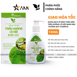 Dung Dịch Vệ Sinh Thảo Mộc Thiên Nhiên Collagen Hoa Bưởi Trầu Không Bạc Nano Bạc Hướng Quý Cosmetic 150ml - 8938543999036