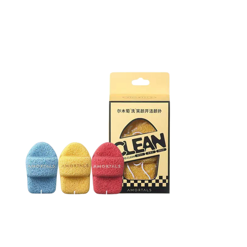 26771_6_20250918100905-1.png Hộp 3 Miếng Bông Mút Rửa Mặt Bọt Biển Clean Easy To Clean Amortals (Có Chữ) - 6976416415452