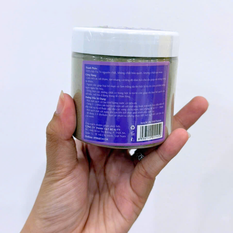 26803_111_20250929120224-1.png Bột Đắp Mặt Tắm Trắng Da Tía Tô Nguyên Chất T&T Beauty 150g/Hộp - 8936148011450