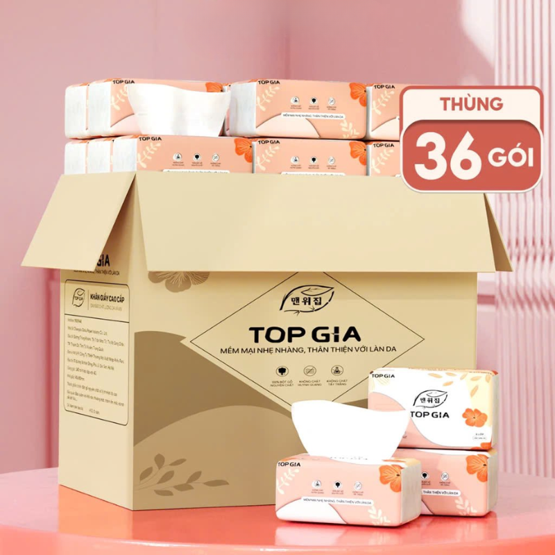 26866_11_20251014174307-2.png Thùng 16 Gói Khăn Ăn Top Gia - Khăn Giấy Ăn Sắc Hạ 240 tờ x 4 lớp - KGR07