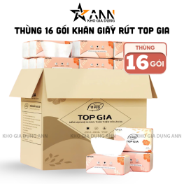 Thùng 16 Gói Khăn Ăn Top Gia - Khăn Giấy Ăn Sắc Hạ 240 tờ x 4 lớp - KGR07