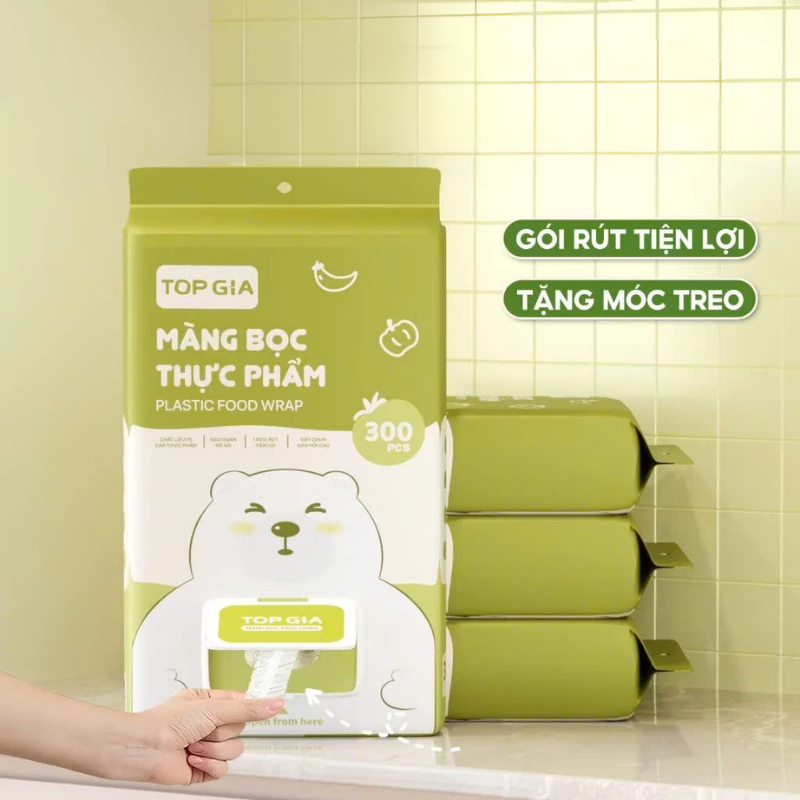 Sỉ combo 2 Túi Màng Bọc Thực Phẩm Top Gia Dạng Rút Siêu Dai Có Nắp Đậy Kính - 1 Túi 300 Cái 9 Sỉ combo 2 Túi Màng Bọc Thực Phẩm Top Gia Dạng Rút Siêu Dai Có Nắp Đậy Kính - 1 Túi 300 Cái